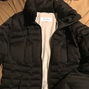 Calvin Klein Down Filled Coat Medium Brown